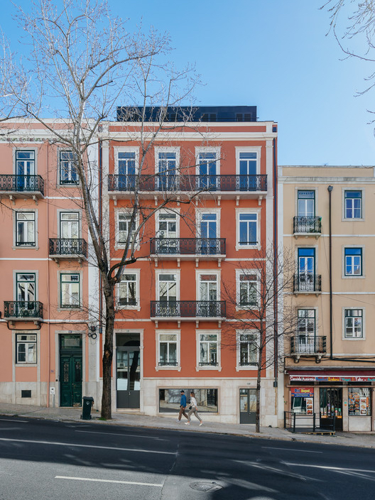 Older Lisbon apartment building without renovation